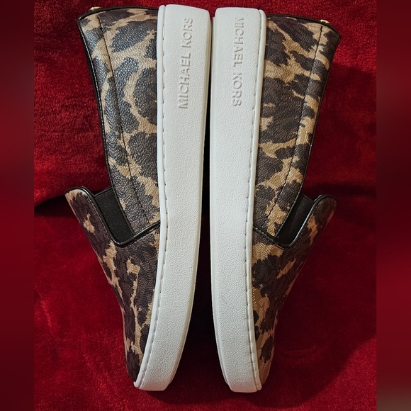 Michael Kors Women Keaton Leopard Print Slip-On Sneakers-Size 7.5M - Picture 4 of 9